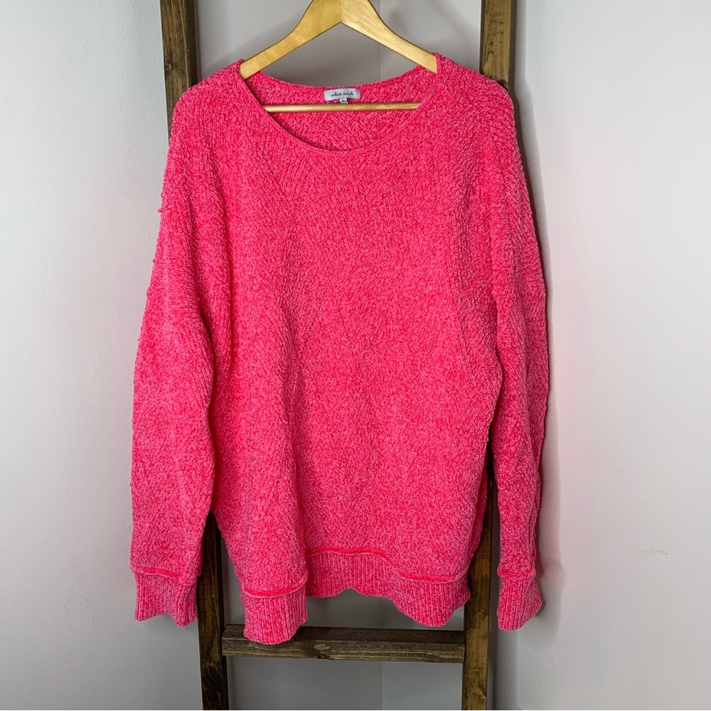 White Birch Cozy Pink Sweater Size L